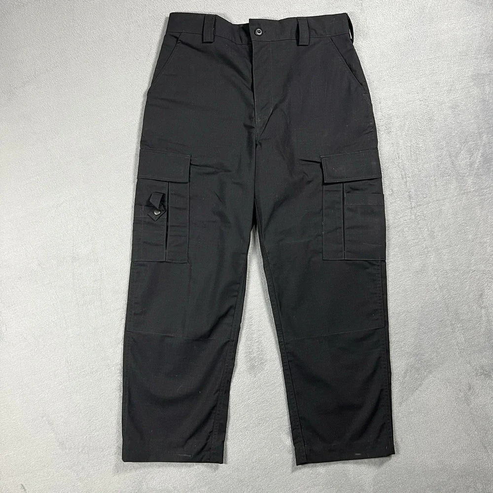 Tru Spec Pants Mens M Black Cargo Straight Khakis Utility Ripstop Tactical Twill